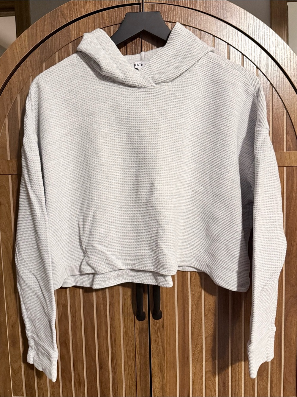 Athleta Coaster Waffle Hoodie - Women’s M - Light Gray
